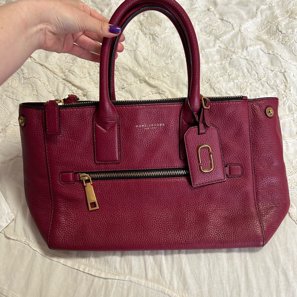 Maroon Marc Jacobs shoulder bag